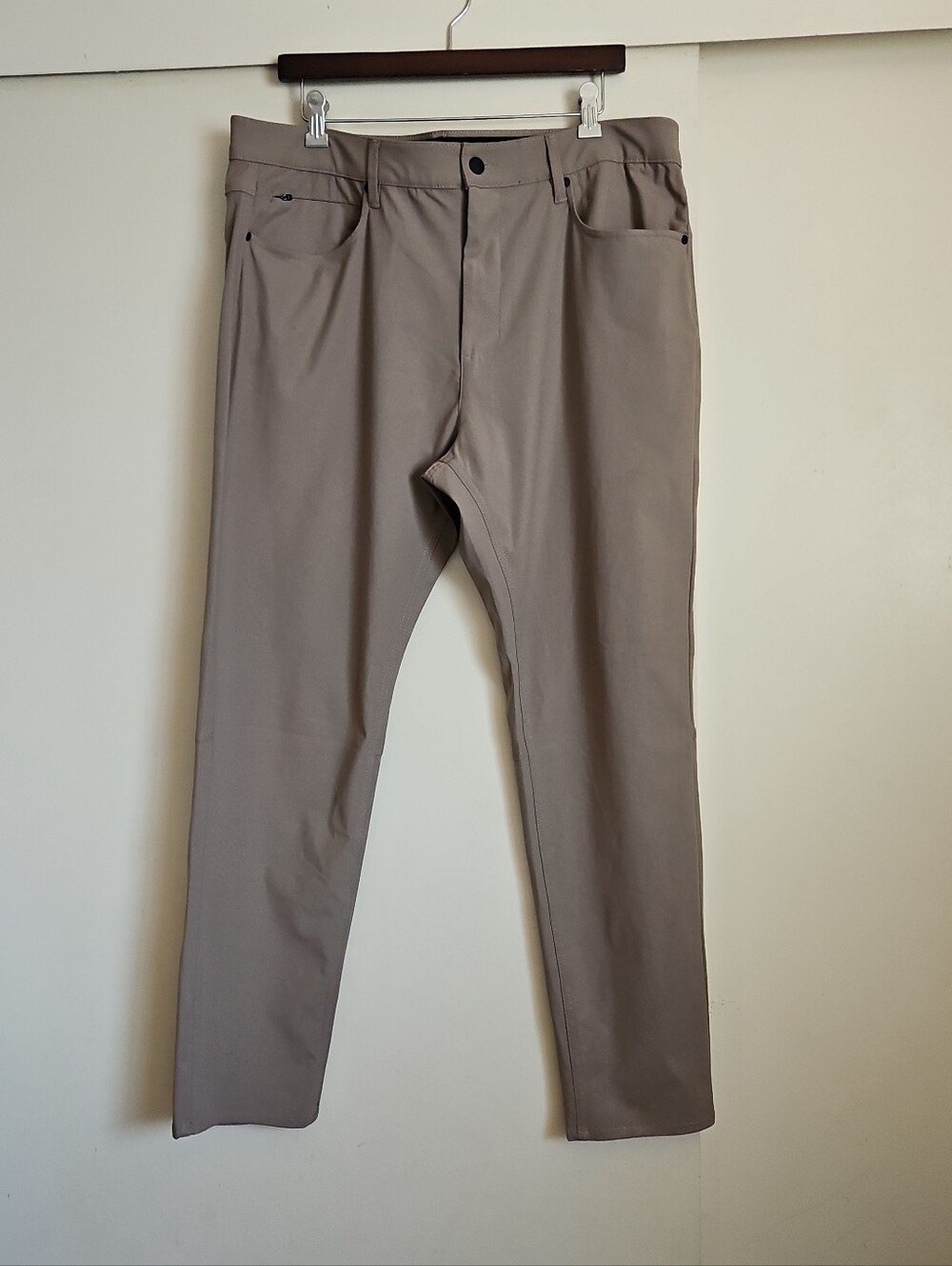 Projek Raw Performance Casual Slim Fit Pants Anti Slip Waist In Beige Size 38X30